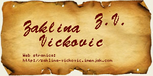 Žaklina Vicković vizit kartica